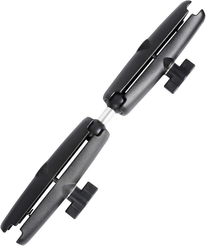 FPN Dual Extension Double Socket Arm with 1" Double Ball Adapter Compatible with RAM B Size Mount and Other 1 inch Industry Standard Device, 360° Rotation Rod for Bike, Truck, Car (12.7" Length) - Image 1